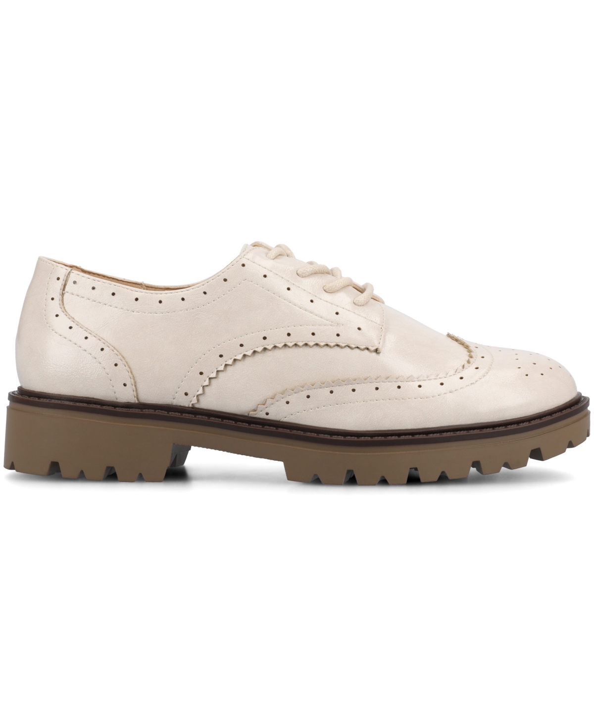 Journee Collection Women's Claudiya Almond Toe Flats In Neutral