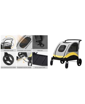  4 Wheel Foldable Dog Cat Travel Stroller