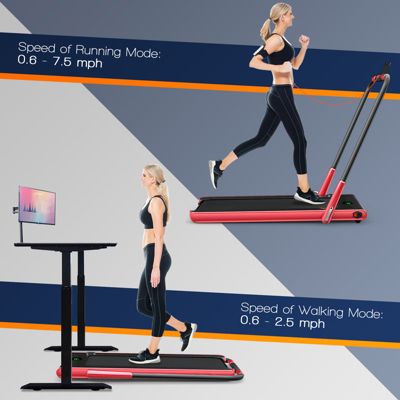 2-in-1 Folding Walking Pad Treadmill – LED Display, Remote Control, and Ultra-Compact Design for Home Fitness