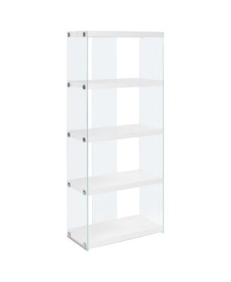 Contemporary Glass and Metal 4-Tier Etagere Bookshelf - Sleek Display Stand