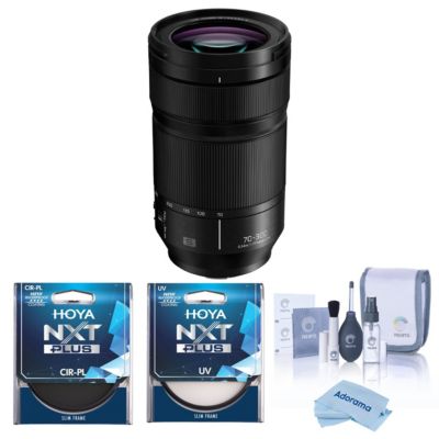 LUMIX S 70-300mm f/4.5-5.6 Lens for L Mount, Bundle with Hoya 77mm UV and CPL Filters