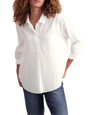 Women's Linen Blend Relaxed Shirt