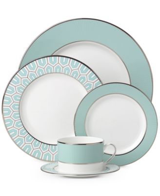 Lenox - Clara Aqua Collection Bone China 5-Piece Place Setting