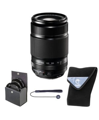 XF 55-200mm f/3.5-4.8 R LM OIS Lens, Bundle with 62mm Filter Kit and Lens Wrap
