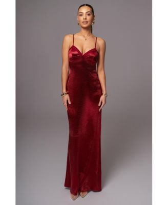 Women's Surreal Satin Maxi Dress