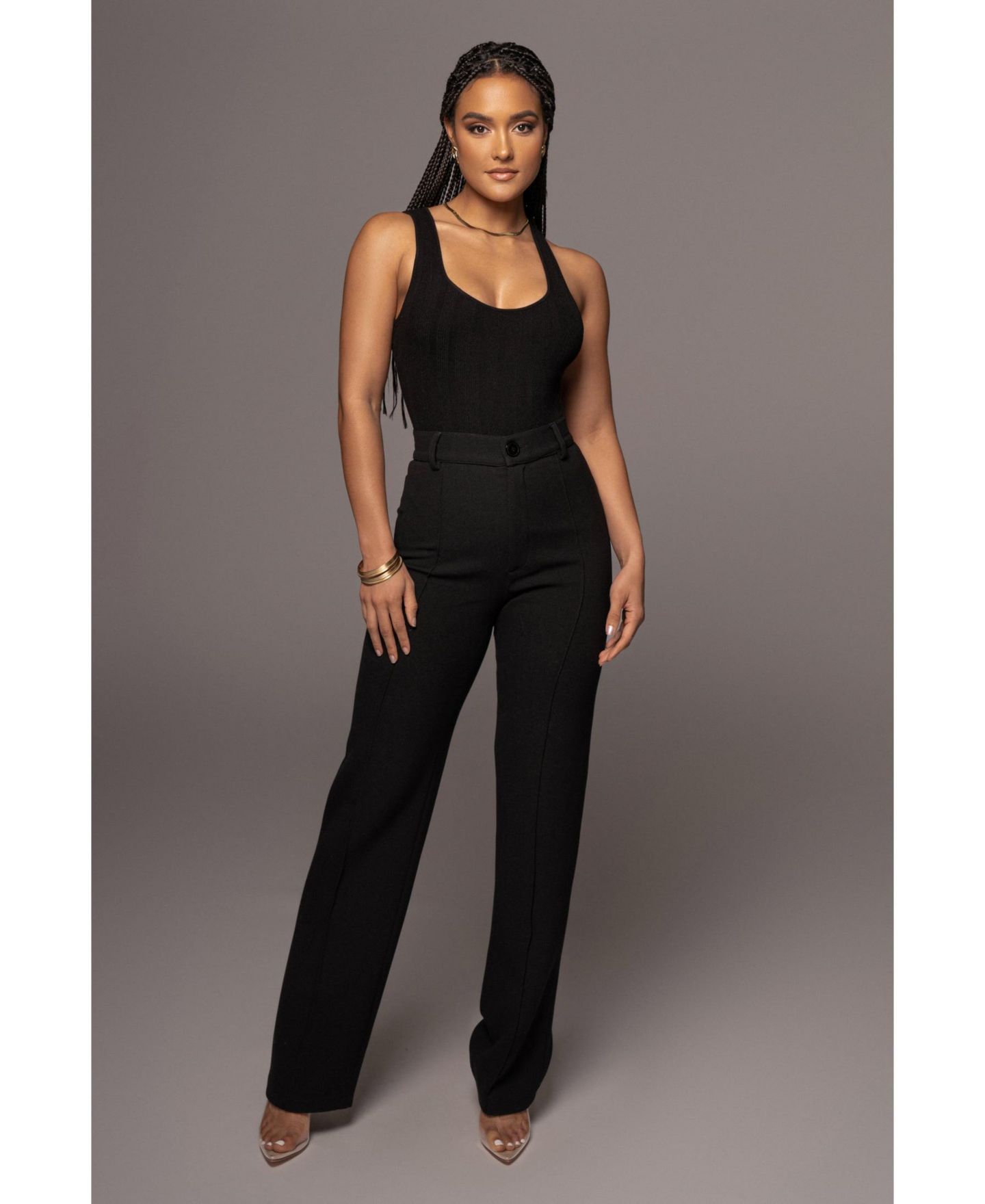 Женские брюки JLUXLABEL Arlette Trousers, цвет: Чёрный — фото 2
