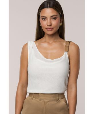 Women's Shanti Faux Buckle Top