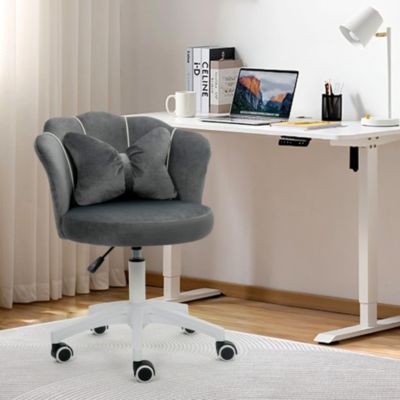 Modern Velvet Task Chair 360 Swivel Adjustable Height Office Chair