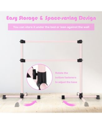 Double Ballet Barre with Adjustable Height – Perfect for Dance Practice & Workouts