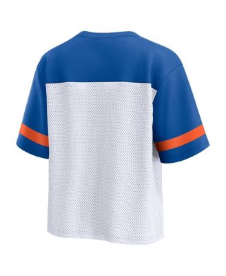 Women's White/Royal Florida Gators Fundamentals Mesh Fashion T-Shirt