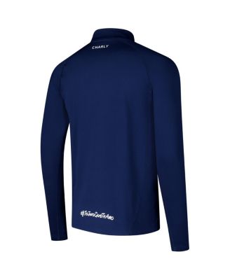 Men's Blue C.F. Pachuca 2024/25 Quarter-Zip Pullover Sweatshirt