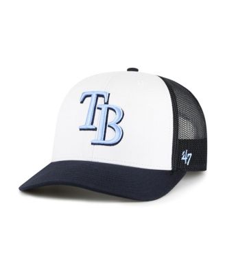 '47 Brand - Men's White/Navy Tampa Bay Rays Freshman Trucker Adjustable Hat