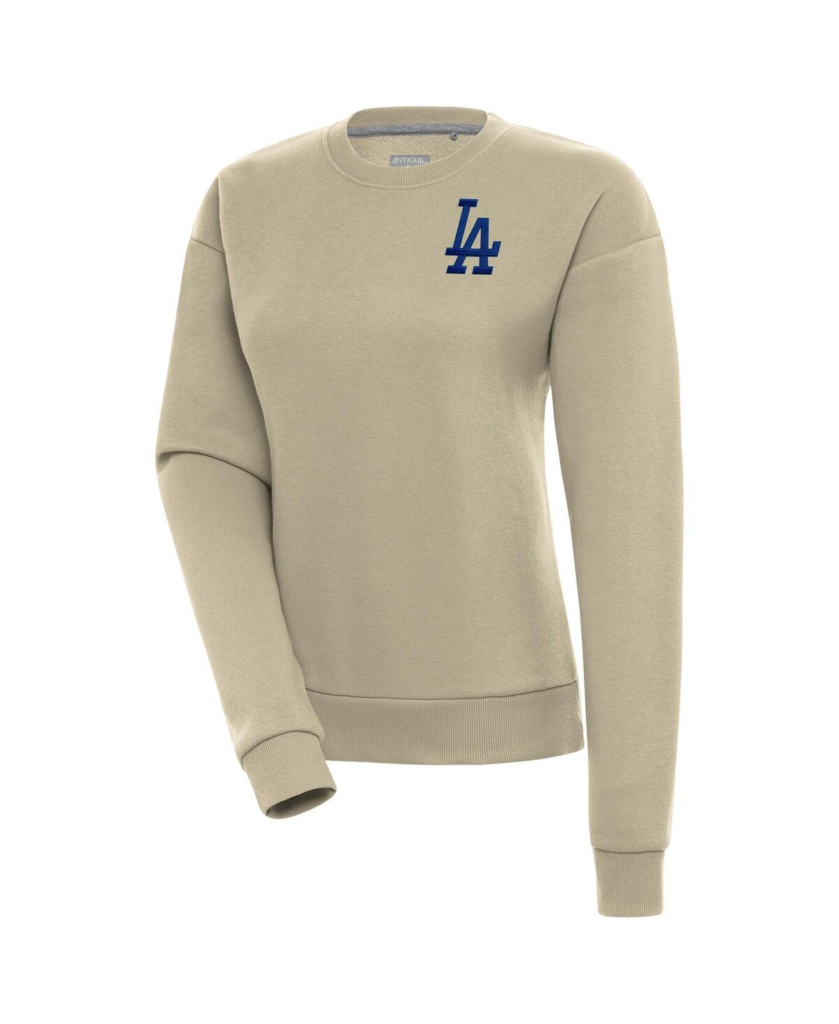 Women's Khaki Los Angeles Dodgers Victory Pullover Sweatshirt - Khaki
