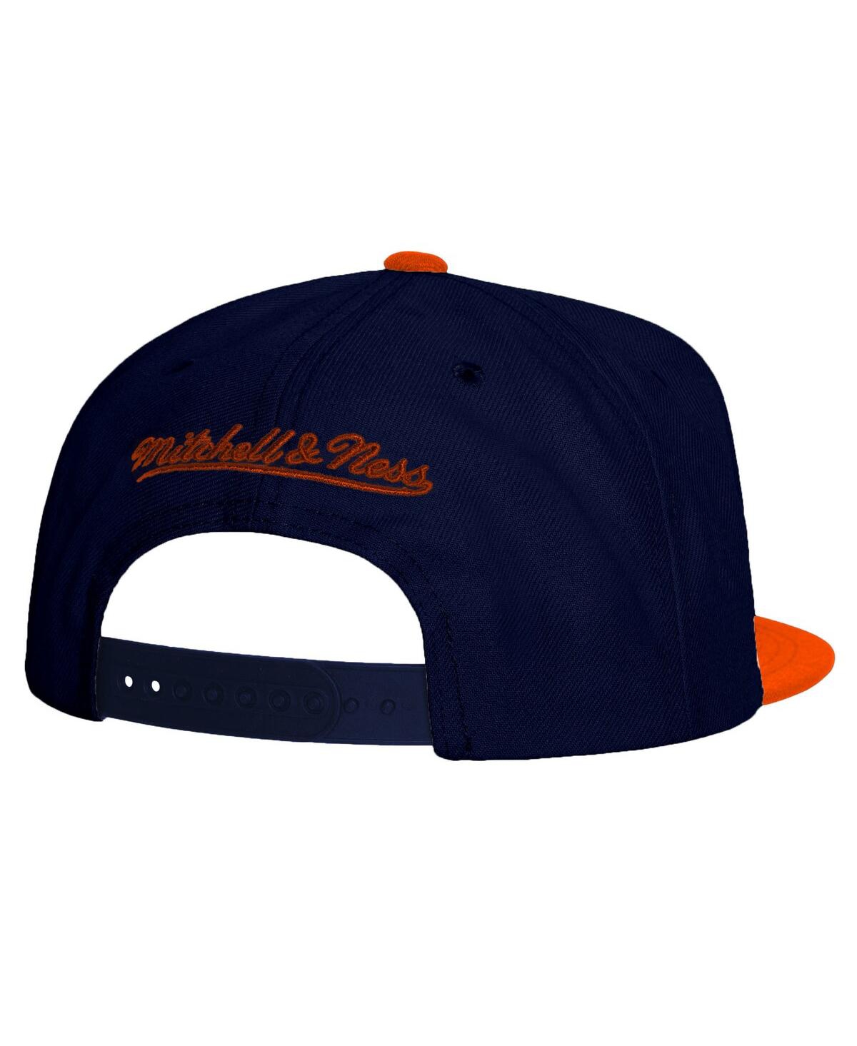Mitchell & Ness Men's Navy/orange Auburn Tigers 2-tone 2.0 Snapback Hat