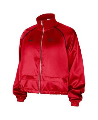 Women's Red Chicago Bulls Courtside Retro Fly Raglan Full-Zip Jacket