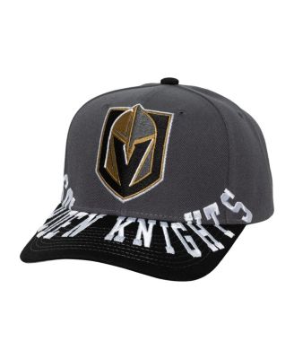Mitchell & Ness - Men's Gray/Black Vegas Golden Knights Underarch Two-Tone Pro Crown Snapback Hat