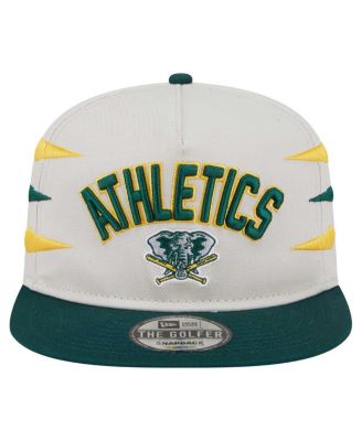 Men's Cream Athletics Iron Golfer Snapback Hat