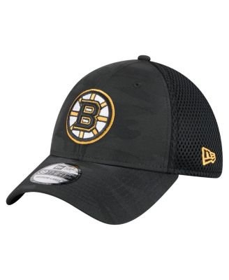 New Era - Men's Black Boston Bruins Active Subtle Camo 39THIRTY Flex Hat