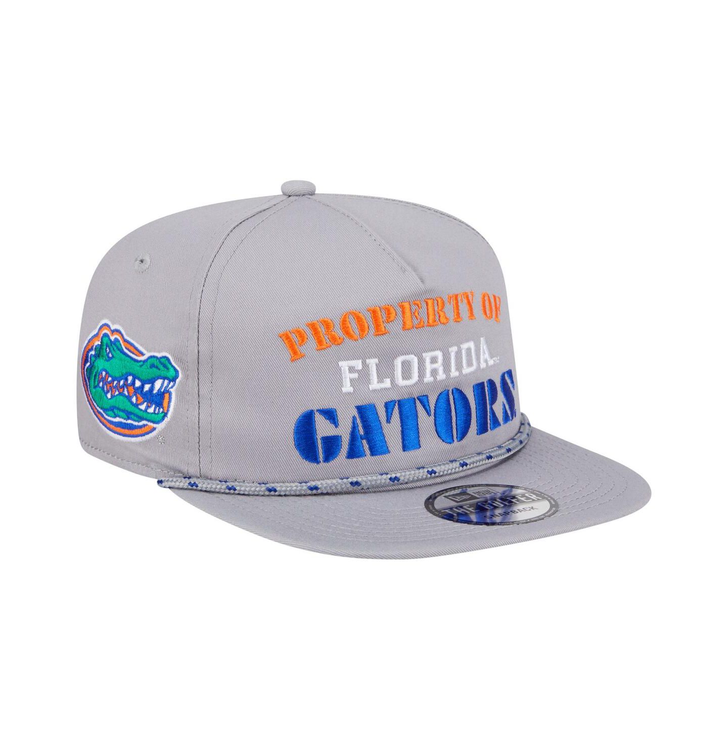 Мужская кепка New Era Gray Florida Gators Golfer Vintage Adjustable Hat — фото 1