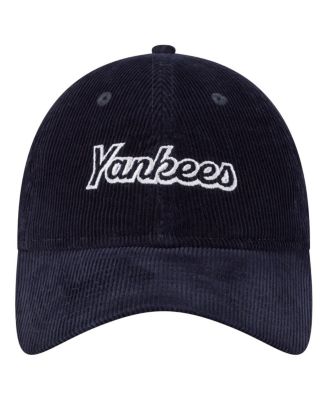 Women's Navy New York Yankees Corduroy 9TWENTY Adjustable Hat