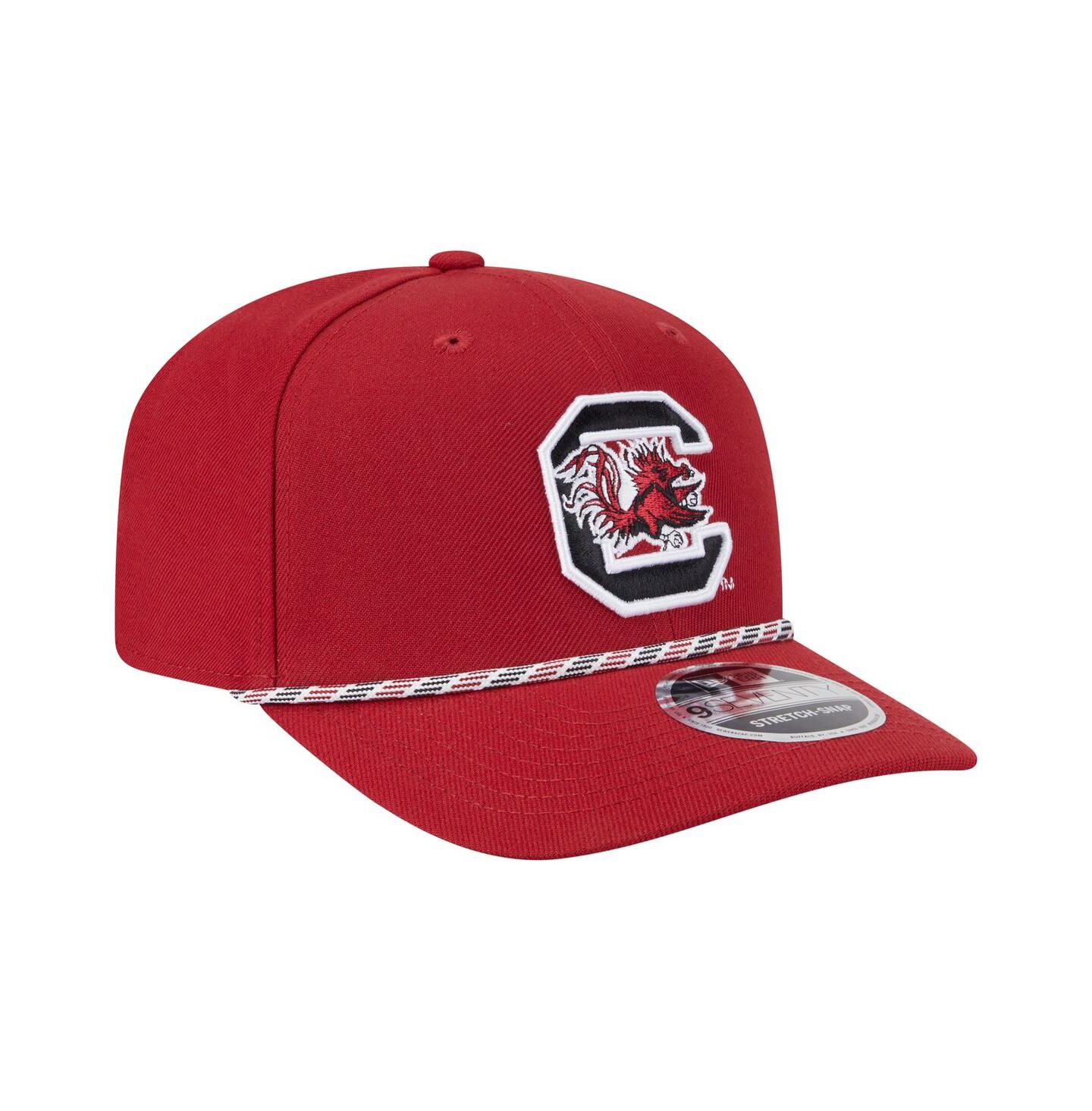 Мужской головной убор New Era Garnet South Carolina Gamecocks Game Day Multi-Rope 9SEVENTY Stretch-Snap Hat — фото 3