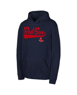 Outerstuff - Big Boys and Girls Navy Boston Red Sox Tailor Made Fleece Pullover Hoodie