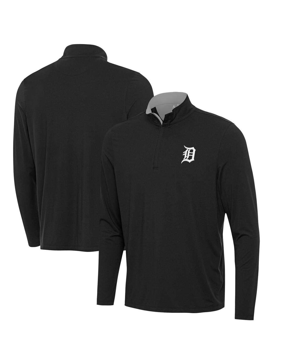 Men's Black Detroit Tigers Content Quarter-Zip Sweatshirt - Black