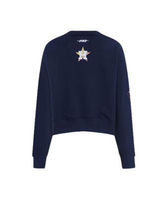 Women's Navy Houston Astros Game Day Classics Crewneck Pullover Sweatshirt