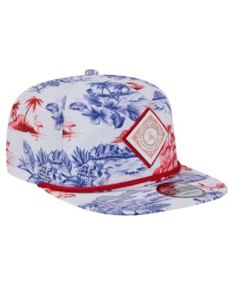 Men's White St. Louis Cardinals Printed Island Golfer Snapback Hat
