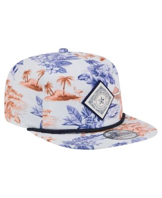 Men's White Houston Astros Printed Island Golfer Snapback Hat