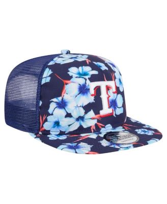 Men's Royal Texas Rangers Adventure Pattern Golfer Trucker Snapback Hat