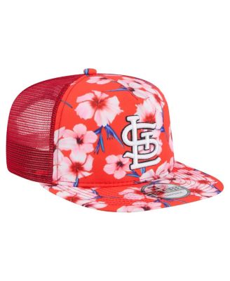 Men's Red St. Louis Cardinals Adventure Pattern Golfer Trucker Snapback Hat