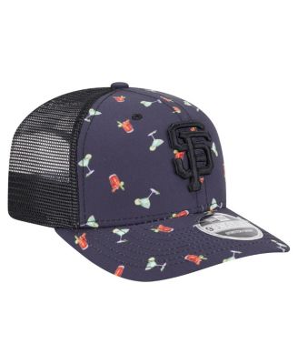 Men's Black San Francisco Giants Adventure Drinks Pattern 9SEVENTY Stretch-Snap Hat