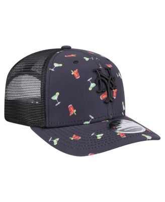Men's Black New York Mets Adventure Drinks Pattern 9SEVENTY Stretch-Snap Hat