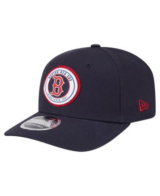 New Era - Men's Navy Boston Red Sox Circle Patch 9SEVENTY Stretch-Snap Hat