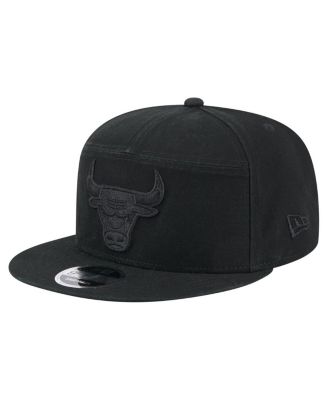 New Era - Men's Black Chicago Bulls Adventure Canvas Split Panel 9FIFTY Snapback Hat