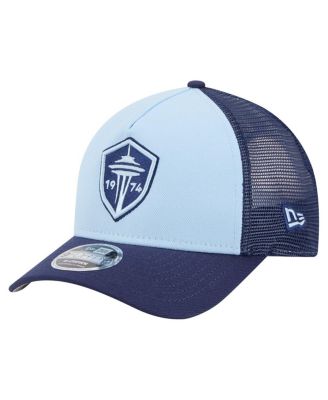 New Era - Men's Light Blue Seattle Sounders FC Color Pack 9FORTY A-Frame Adjustable Trucker Hat