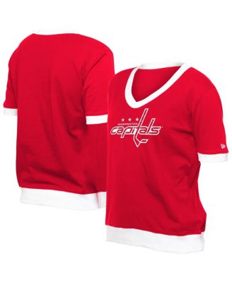 New Era - Women's Red Washington Capitals Game Day Rhinestuds T-Shirt