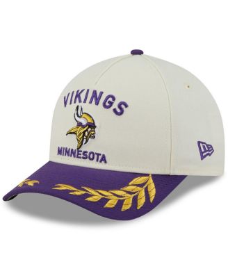 New Era - Men's Cream/Purple Minnesota Vikings 2025 NFL Draft 9FORTY A-Frame M-Crown Adjustable Hat