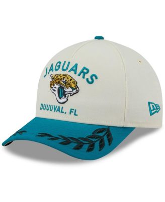 New Era - Men's Cream/Teal Jacksonville Jaguars 2025 NFL Draft 9FORTY A-Frame M-Crown Adjustable Hat