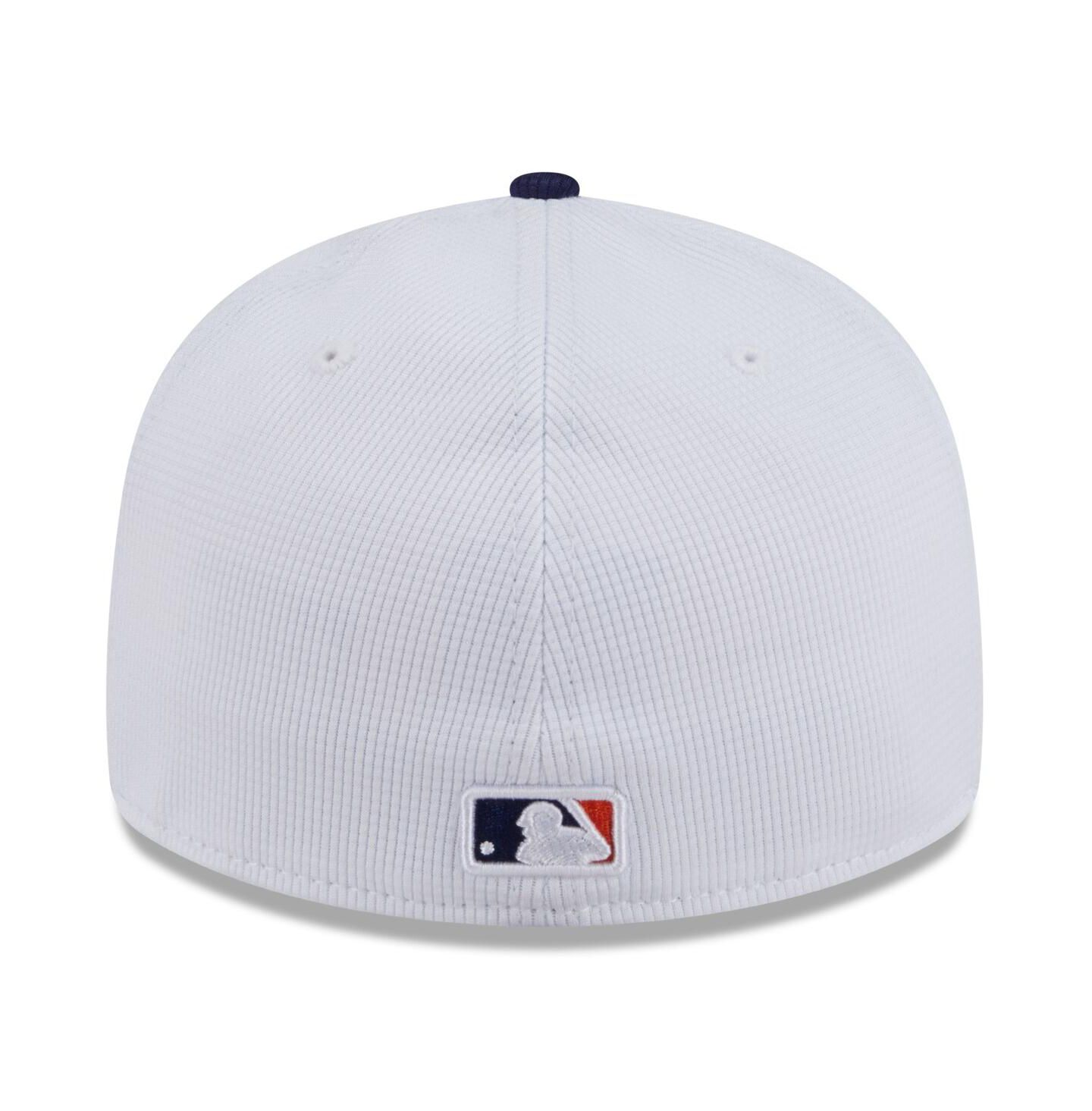 Мужская кепка New Era White/Navy Houston Astros 2025 City Connect Batting Practice Low Profile 59FIFTY Fitted Hat — фото 4