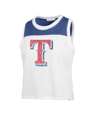 Women's White Texas Rangers Premier Zoey Waist Length Tank Top