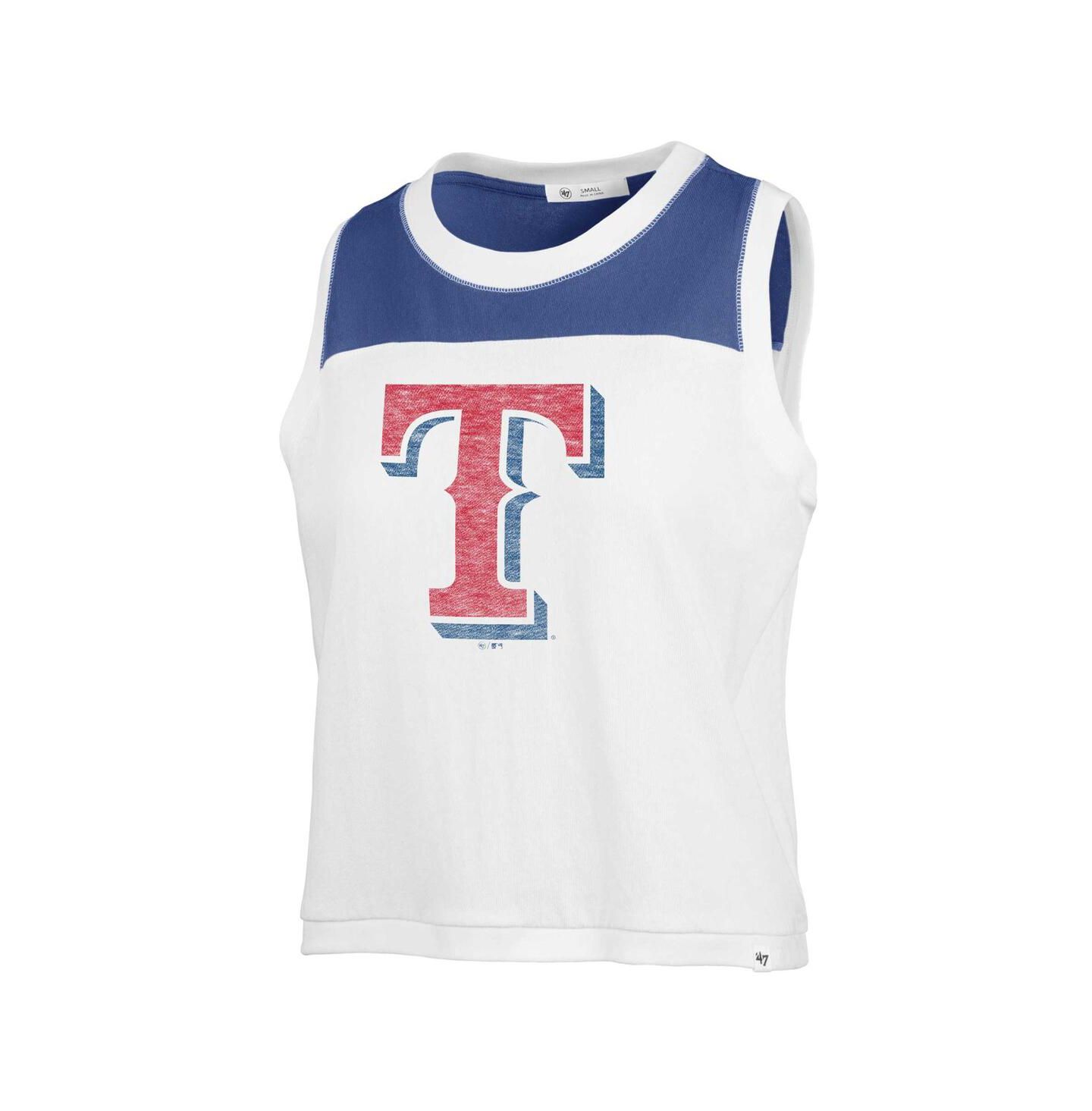 Женский топ '47 Brand White Texas Rangers Premier Zoey Waist Length — фото 2