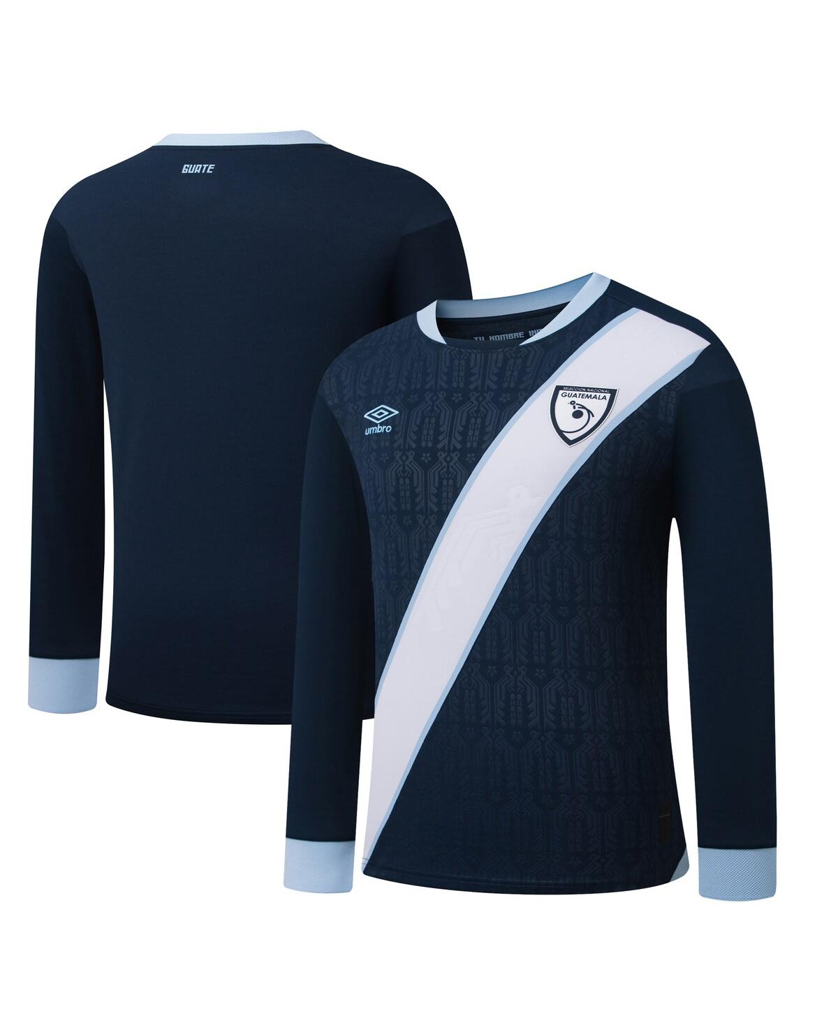 Men's Navy Guatemala National Team 2025 Away Replica Long Sleeve Jersey - Navy