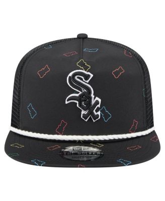 Men's Black Chicago White Sox Gummy Golfer Trucker Adjustable Hat