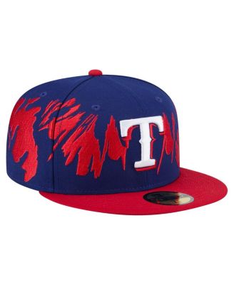 Men's Royal/Red Texas Rangers Retro Pattern 59FIFTY Fitted Hat