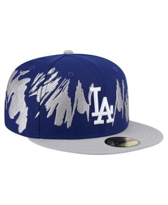 Men's Navy/Gray Los Angeles Dodgers Retro Pattern 59FIFTY Fitted Hat