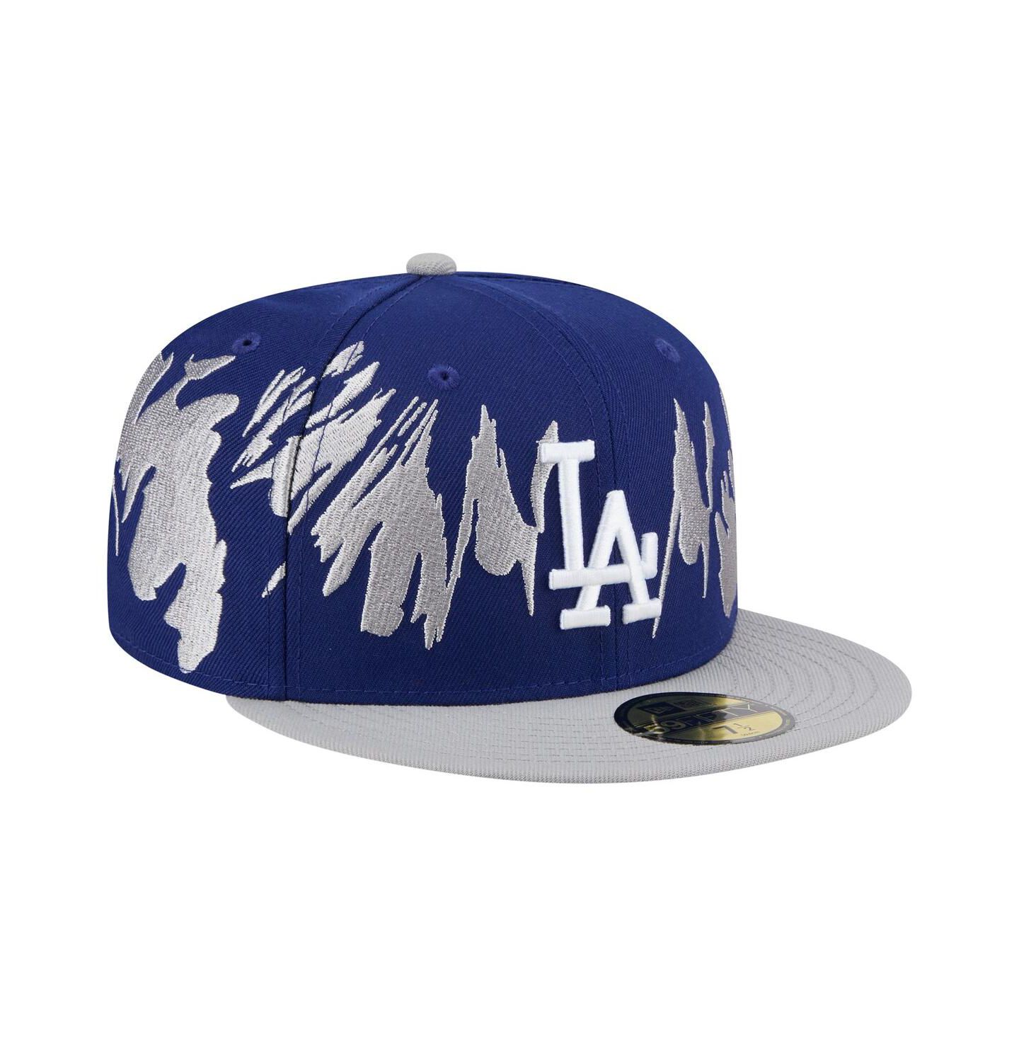 Мужская кепка New Era Navy/Gray Los Angeles Dodgers Retro Pattern 59FIFTY Fitted Hat — фото 3