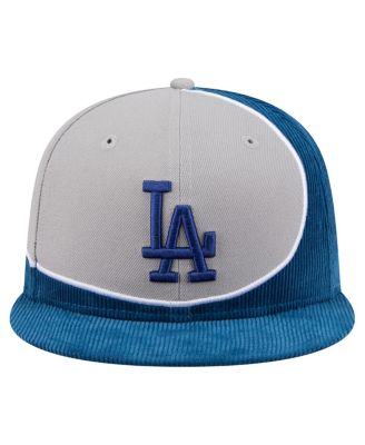 Men's Royal/Gray Los Angeles Dodgers Retro Split Corduroy Snapback Hat