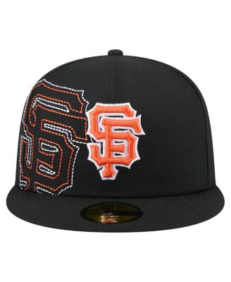 Men's Black San Francisco Giants Yarn Stitch 59FIFTY Fitted Hat